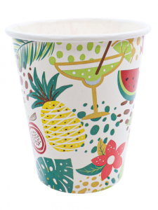 Стаканы бумажные Тропики (250 мл, 6 шт) флоупак ФЛ-6217