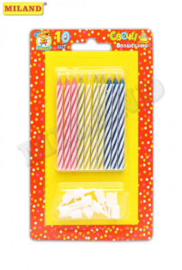 Свечи для торта /Волшебные свечи/ (незатухаемые) 10 шт  С-1251