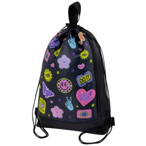 Мешок для обуви ЮНЛАНДИЯ с ручками, боковой карман на молнии, 46х36 см, /Patches/, 272406