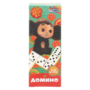 Настольная игра Чебурашка домино, кор.5*12*2см ИГРАЕМ ВМЕСТЕ в кор.2*180шт
