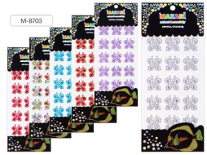 Стразы-наклейки акриловые БАБОЧКИ, 15шт.