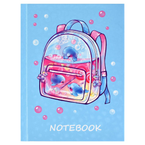 Записная книжка арт. 61554 ВОДНАЯ ФАНТАЗИЯ / А6, 117х151 мм, 48 л., твёрдый переплёт, полноцветная п