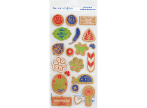 2715-SB Пробковые стикеры /Цветы и листья/