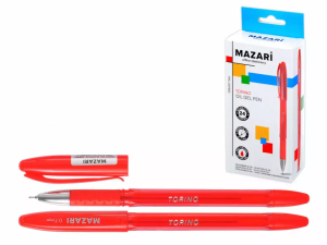 Ручка шариковая TORINO, КРАСНАЯ, серия Smart Ink, чернила на масляной основе (Индия), игольчатый пиш