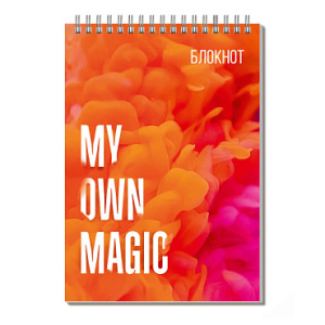 Блокнот, А5, 60 л, арт. 64299 МИР В ЯРКИХ КРАСКАХ / Блок - белый офсет 60 г/м², клетка, гребень по к