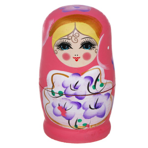 Матрешка 5шт., дерево, 11,5х5,5см, 5 дизайнов (10702070/300625/5223607, Китай)