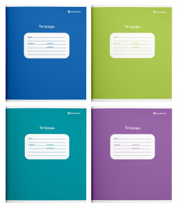 Тетрадь 24 л. лин. Schoolformat ОДНОТОННЫЕ мел. карт., ВД-лак