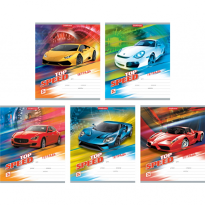 Тетрадь школьная ученическая ErichKrause® Top speed, 24 листа, линейка (в плёнке по 10 шт.)