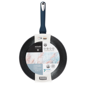 SATOSHI Ривьера Сковорода литая d28см, антипригарное покрытие мрамор, индукция (10702070/130125/5013