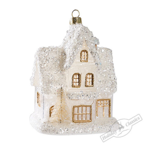 Дом с мезонином /Зимнее барокко/ (стекло) 10х7х12,5 см