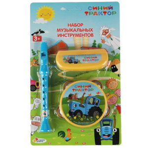 Набор музыкальных инструментов Синий ТРАКТОР блист.20,5*29,2*6см ИГРАЕМ ВМЕСТЕ в кор.120шт