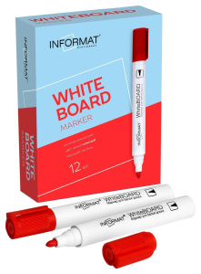 Маркер д/бел.досок INFORMAT BOARD 1-5 мм красн. круглый 1 шт