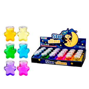 Слайм ЗВЕЗДОЧКА, 70 г, ассорти 6 цветов, туба / картонный дисплей