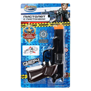 Пистолет для стрельбы пистонами 8 зарядов, ПОЛИЦИЯ, блист.15*27*2см ИГРАЕМ ВМЕСТЕ в кор.8*36шт