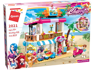 Конструктор пластик. Пляжный ресторан (527дет.,в коробке) ( Арт. 2021Q)