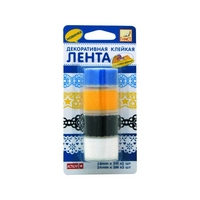 Лента клейкая декоративная КРУЖЕВА,  18мм x 3м x1шт, 24мм x 3м x 3шт