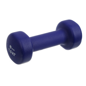 Гантель с неопреновым покрытием 1,5кг (+-100гр) тм BY SPORT, металл, неопреновое покрытие (10702070/