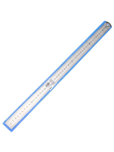 Линейка стальная (Л-0741) 50 см, толщина 0,5 мм, в пвх чехле, кратно 12