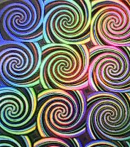 Пакет подарочный Красные спирали (M) ПП-1936