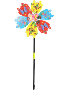 Ветерок /Цветочек с бабочками/ (22х40 см, свет, бат. не в комплекте)(в пакете) (Арт. ВТ-5405)