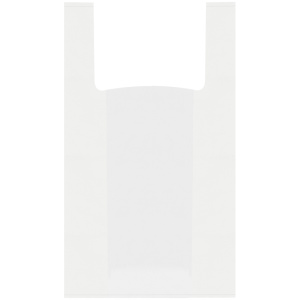 Пакет-майка OfficeClean, ПНД, 28+14*50см, 12мкм, белый 317610