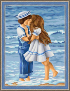 Алмазная живопись Встреча на берегу, 30*40 см