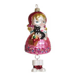 Красная шапочка с собачкой (стекло) 5,5х5х14,5 см