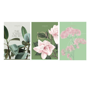 Тетрадь 80л., А4, клетка BG /Flora/, матовая ламинация Т4ск80_лм 11902