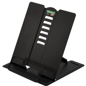 Подставка для книг и учебников BRAUBERG KIDS mini /Black/, регулируемый угол наклона, металлическая,