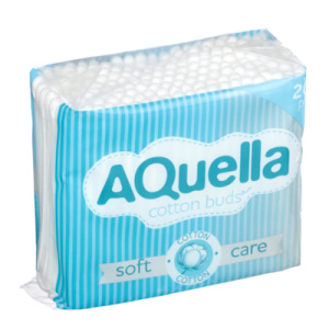 Ватные палочки AQUELLA,п/э пакет 200шт,Арт.06450/40157