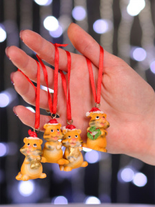 Елочное украшение Новогодний тигрёнок 4,5 см, в ассортименте НУ-5243