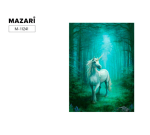 Алмазная мозаика ЕДИНОРОГ В ЛЕСУ, 40х50 см, 1 дизайн, полная выкладка,  картонная упаковка.