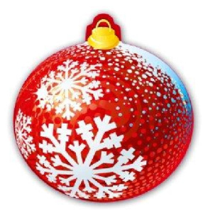 Мини открытка Ёлочный шар 5-05-0322