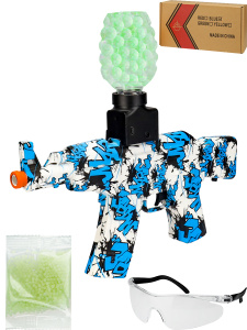 Автомат с гидропулями в наборе (30х16х48см,1000 светящихся пуль,очки, граната) (арт. Y5772024)