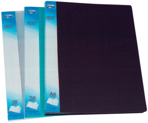 Папка с 10 файлами пластиковая 0,6мм цветная; ассорти 5 цветов; формат А4.