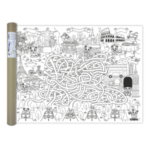 Раскраска большая /Лабиринт 5 столиц/ КНОПА (800х600мм)