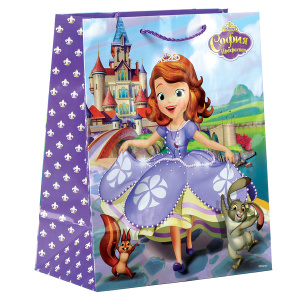 ПАКЕТ ПОДАРОЧНЫЙ 'ВЕСЕЛЫЙ ПРАЗДНИК' ПРИНЦЕССА СОФИЯ 13X17X7СМ, БУМ., ГЛЯНЦЕВЫЙ УП-24ШТ в кор.6уп