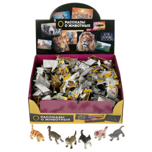 Игрушка пластизоль кошка 5-7 см. дисплей ИГРАЕМ ВМЕСТЕ уп-168шт в кор.6уп