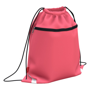 Мешок для обуви ErichKrause® с карманом на молнии 500х410мм Neon® Coral