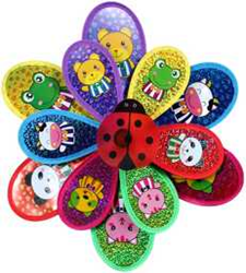 Вертушка двойная на палочке с животными. В ассортименте. Диаметр 38 см