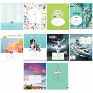 Тетрадь 12л., крупная клетка ArtSpace /Микс. Ассорти/, ВД-лак Т12кк_22944