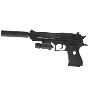 Пистолет с лазер. прицелом, с глушителем в пак. в кор.2*54шт