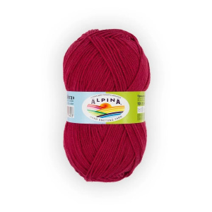 Пряжа ALPINA /VERA/   55% акрил, 45% хлопок     100 г  280 м ± 15 м №42 т.красный (10702070/190221/0