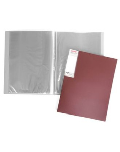 ПАПКА пластиковая Berlingo A4 с 20 вкладышами METALLIC, корешок 14 мм красная