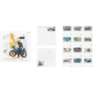 Календарь настенный перекидной ДВУХКОЛЁСНЫЕ ЖЕРЕБЦЫ (КН-6952)6л,200х200 на скр,с накл с европодвесом