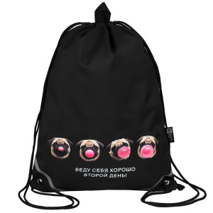 Мешок-рюкзак для обуви Феникс+, арт.72327/ 25 МОПС И ЖВАЧКА (36х48 см, полиэстер, сублимационная печ