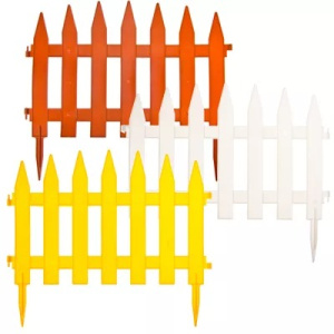 Заборчик декоративный /Солнечный сад/ (набор 5 секций), 39x2,5x34см, полипропилен