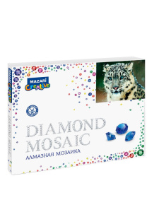 Алмазная мозаика ДИКИЙ КОТ, 40х50 см, 1 дизайн, полная выкладка,  картонная упаковка.