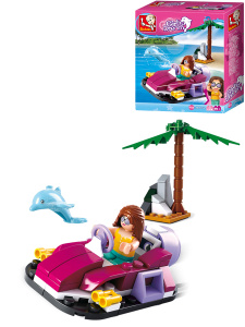 Конструктор пластиковый.SLUBAN. Морское приключение (70дет., 1 фигура в кор.).Арт. M38-B0600A