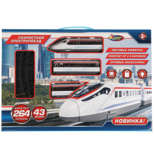 Железная дорога свет, длина пути 264, кор.49*33*5см ИГРАЕМ ВМЕСТЕ в кор.2*9шт